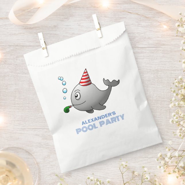 Party-ready Whale Favour Bag (Clipped)