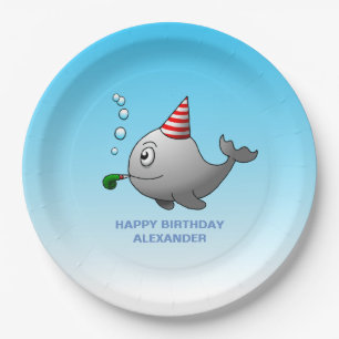 Party-ready Whale Paper Plate