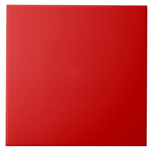 Party red solid  ceramic tile (Front)