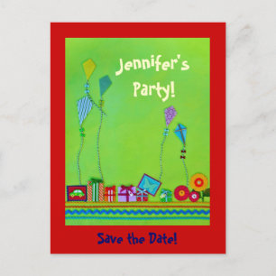 Party Save the Date Announcement Postcard