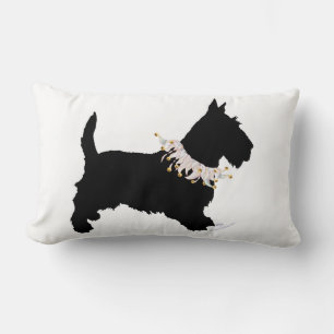 Party Scottie in Silhouette Lumbar Cushion