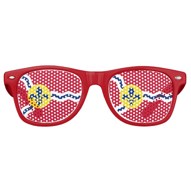 Party Shades Sunglasses, flag of St. Louis (Front)