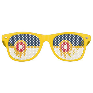 Party Shades Sunglasses, flag of Tulsa, Oklahoma