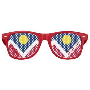 Party Shades Sunglasses with flag of Denver, USA