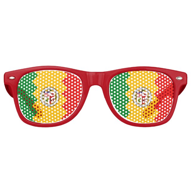Party Shades Sunglasses with flag of Los Angeles (Front)