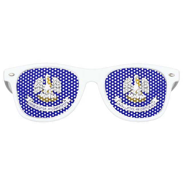 Party Shades Sunglasses with flag of Louisiana USA (Front)