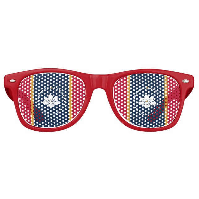 Party Shades Sunglasses with flag of Mississippi (Front)