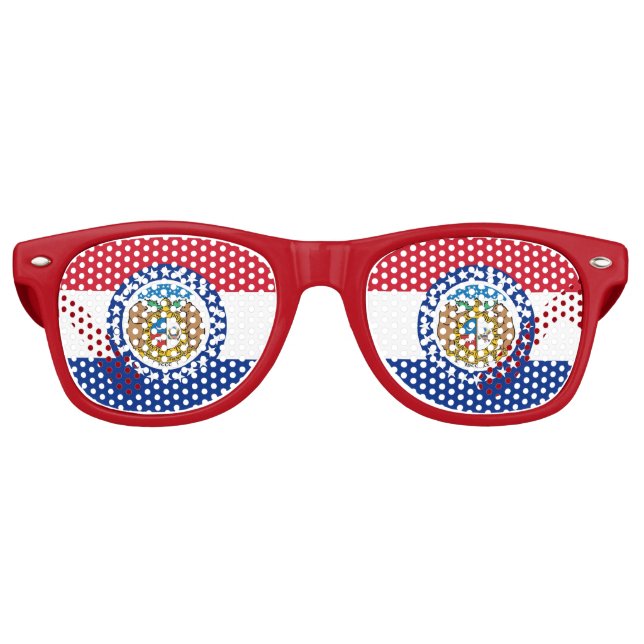 Party Shades Sunglasses with flag of Missouri (Front)