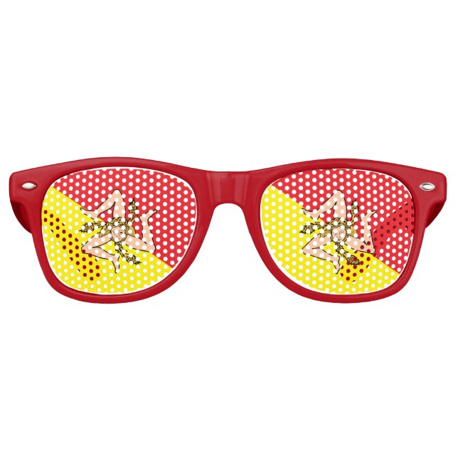 Party Shades Sunglasses with flag of Sicily (Front)
