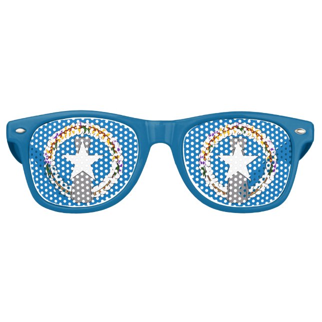 Party Shades Sunglasses with Northern Mariana flag (Front)
