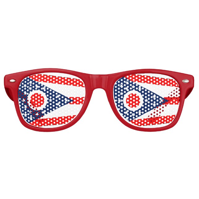 Party Shades Sunglasses with Ohio State flag (Front)