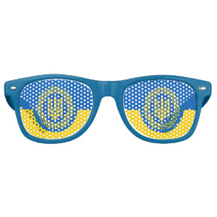 Party Shades, Ukraine Sunglasses, Ukrainian flag Retro Sunglasses