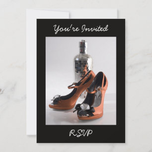 Party Shoe Invitation, You're Invited, RSVP Invitation