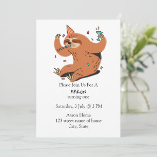 Party Sloth Invitation