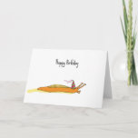 Party Slug Card<br><div class="desc">A birthday card with an illustration of a slug going to a party.</div>