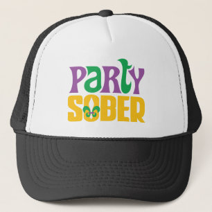 Party Sober Fleur de Lis Recovery Trucker Hat