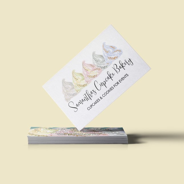 Party Sparkle Cookies Bakery Cupcake Business Card (Creator Uploaded)