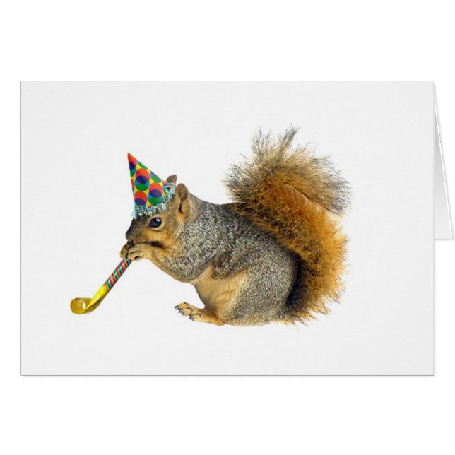 Party Squirrel Card (Front Horizontal)