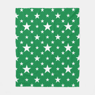 Party Stars on Green Fleece Blanket