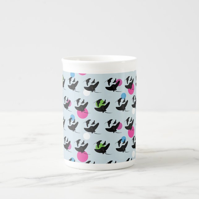 Party Stingray Colourful Pattern    Bone China Mug (Front)