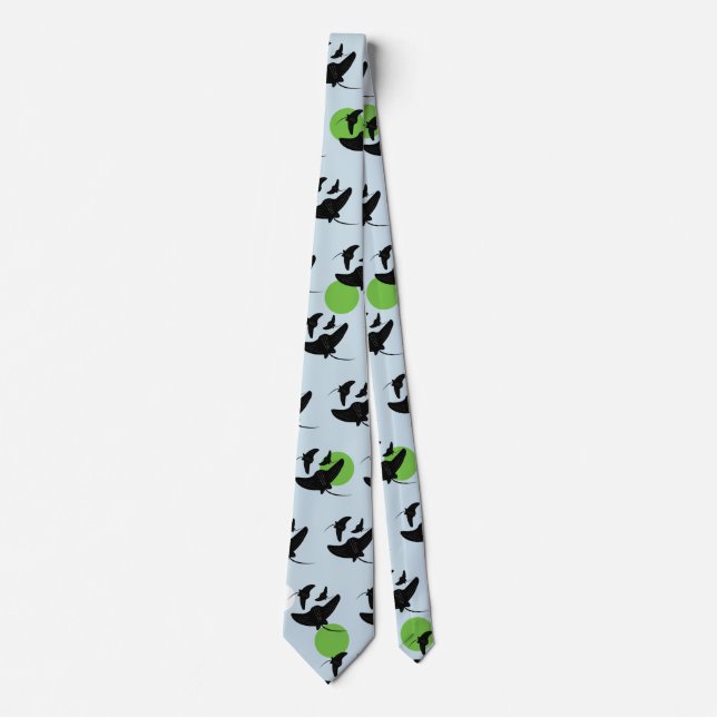Party Stingray Colourful Pattern    Tie (Front)