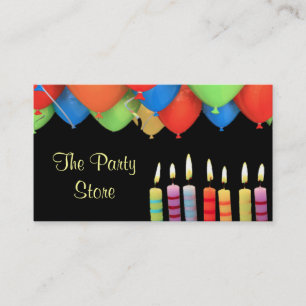 Party Store Candles Business Card Black