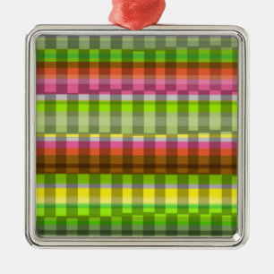 Party Stripe Metal Ornament