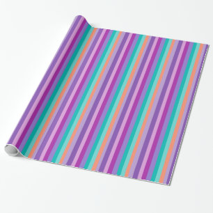 Party Stripes Glossy Wrapping Paper