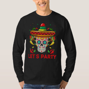 Party Sugarskull Mexico Mexican Happy Cinco De May T-Shirt