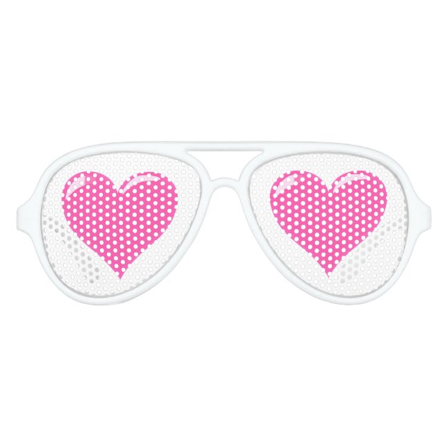 Party Sunglasses with Pink Hearts (Front)