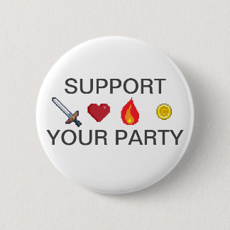Party Supporter 6 Cm Round Badge