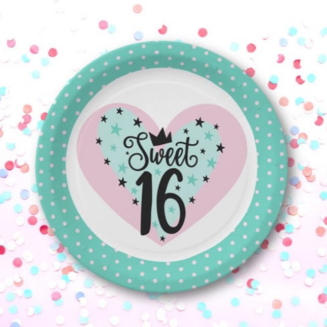 Party! Sweet 16 Birthday  Paper Plate (Creator Uploaded)