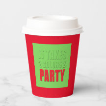 Party Takes Two Colours Green Red