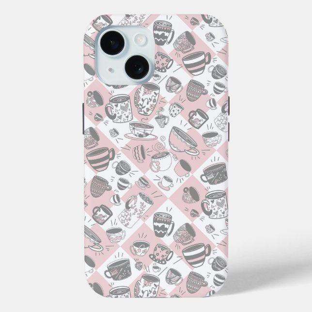 Party tea coffee cups Case-Mate iPhone case (Back)