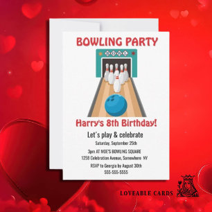 Party Ten Pin Invitation
