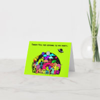 Party Thank You with Outer Space Theme
