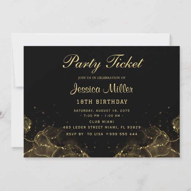Party Ticket Invitation (Front)