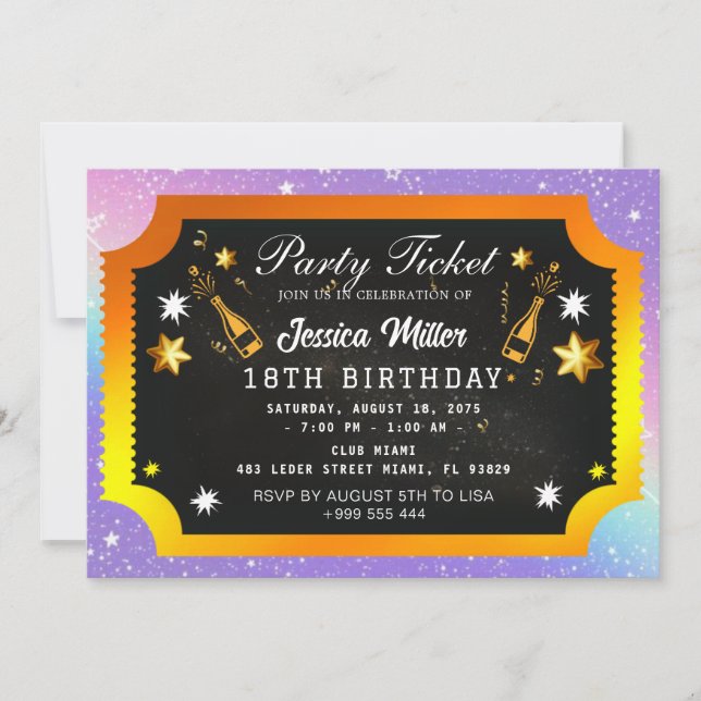 Party Ticket Invitation (Front)