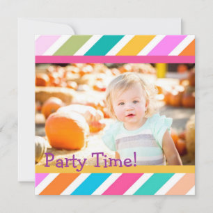 Party Tiime Girls Birthday Invitation