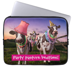 Party 'Til The Cows Come Home Laptop Sleeve
