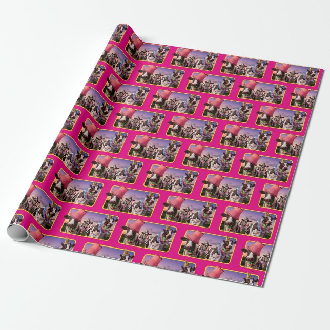 Party 'Til The Cows Come Home Wrapping Paper (Unrolled)