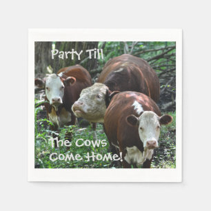 Party Till The Cows Come Home Paper Napkin