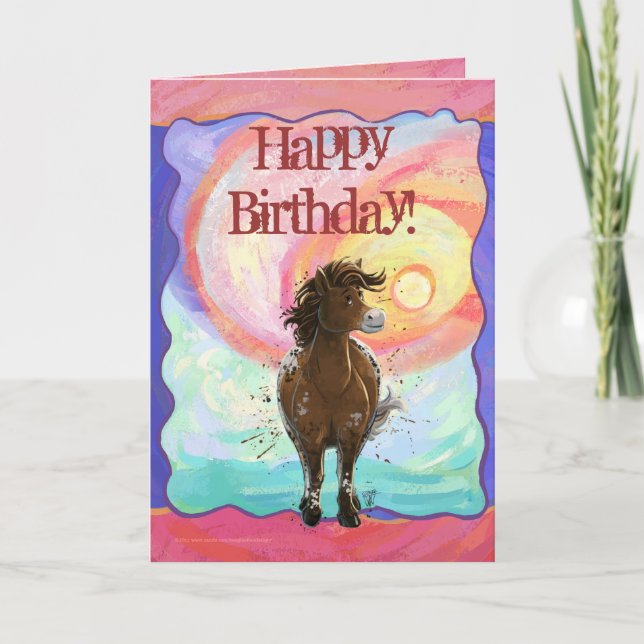 Party Time Appaloosa Horse Card (Front)