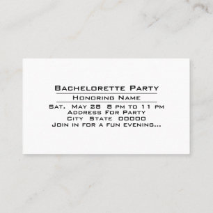 Party Time Bachelorette Celebration Invitation