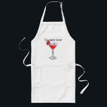 Party Time Bartender Long Apron<br><div class="desc">A fun party apron for the bartender or hostess with a martini glass design.  Text template can be personalised for any occasion.</div>
