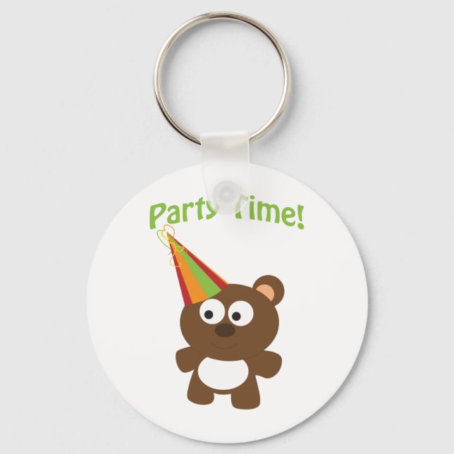 Party Time! Bear Key Ring (Front)