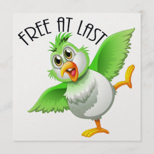 Party Time Bird - Free At Last Invitation