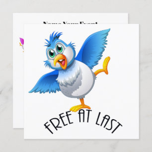 Party Time Bird - Free At Last Invitation