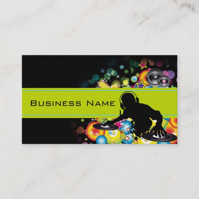 Party Time Business Card Template (Front)