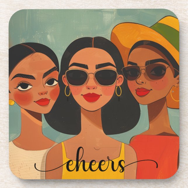 "Party Time by KAB"  Coasters (Front)
